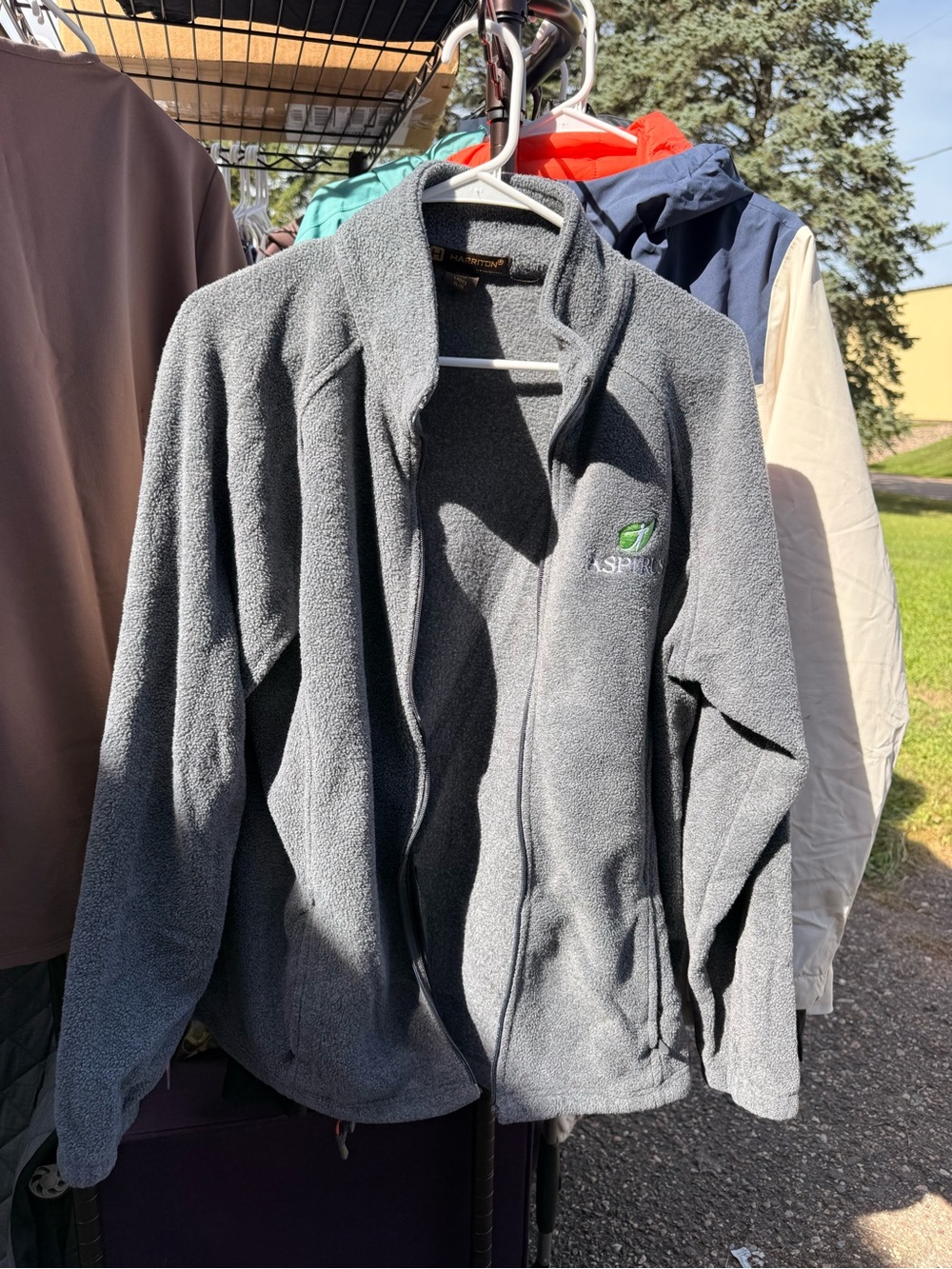 Aspire Women's Charcoal Full-Zip Fleece Jacket
